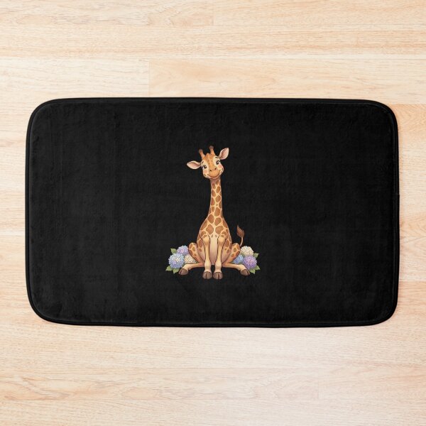 Item preview, Giraffe With Hydrangea Flowers designed and sold by Timowo Studio | Fine Line Wildlife Art & Modern Nature Graphics.