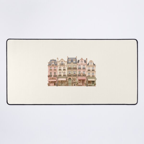 Item preview, Cottagecore European Townhouse Illustration with Roses and Flower Shops designed and sold by looplandger.