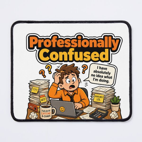Item preview, Professionally Confused Funny Office Worker Design designed and sold by KP Creative Co.