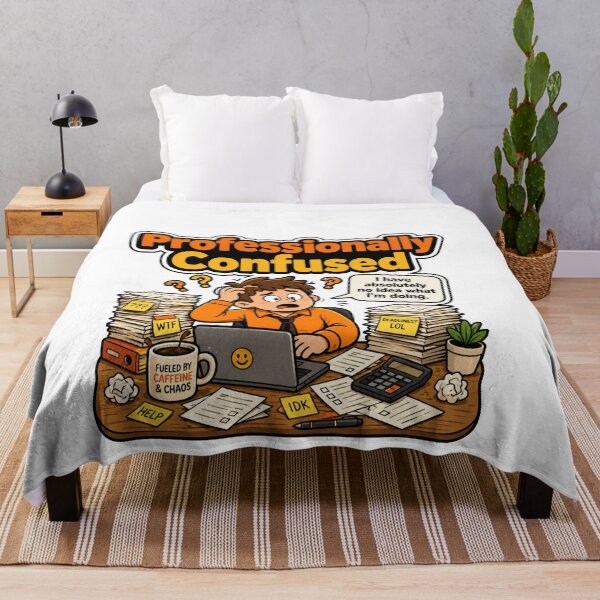 Item preview, Professionally Confused Funny Office Worker Design designed and sold by KP Creative Co.