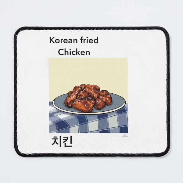 Item preview, Crispy Korean Fried Chicken (치킨) Food Illustration Pop Art designed and sold by TAWN ILLUSTRATIONS.
