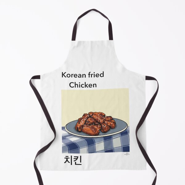 Item preview, Crispy Korean Fried Chicken (치킨) Food Illustration Pop Art designed and sold by TAWN ILLUSTRATIONS.