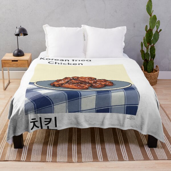 Item preview, Crispy Korean Fried Chicken (치킨) Food Illustration Pop Art designed and sold by TAWN ILLUSTRATIONS.