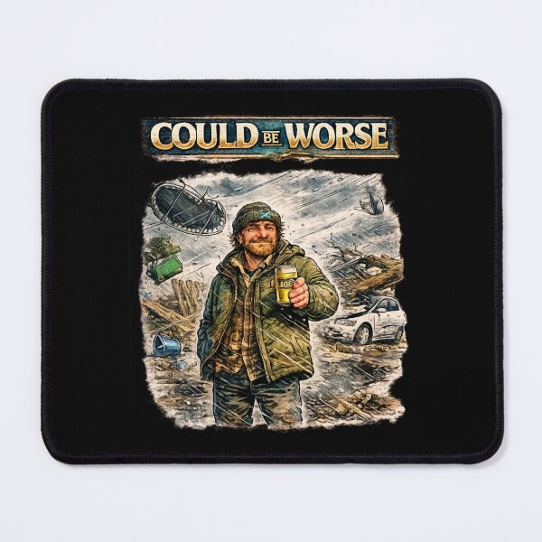 Item preview, Scotsman with a Can of Lager in the Middle of a Storm - Vintage Retro designed and sold by AberDons.
