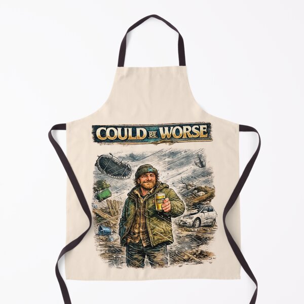 Item preview, Scotsman with a Can of Lager in the Middle of a Storm - Vintage Retro designed and sold by AberDons.