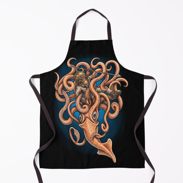Item preview, Diver and Giant Squid Trouble designed and sold by GothTees.