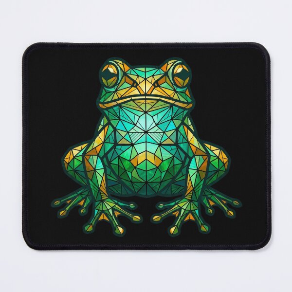 Item preview, Geometric Stained Glass Frog - realistic frog designed and sold by fit-and-fine26.
