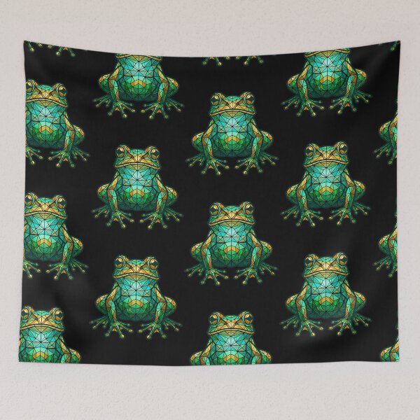 Item preview, Geometric Stained Glass Frog - realistic frog designed and sold by fit-and-fine26.