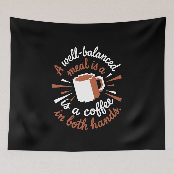 Item preview, Funny Coffee Addict Well Balanced Meal Graphic designed and sold by EKHOAISTORE.