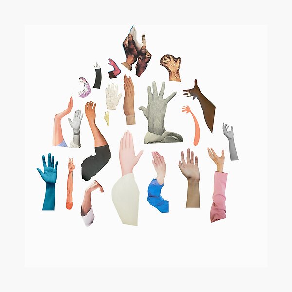 Item preview, Hands Up Collage designed and sold by AstridCollage.