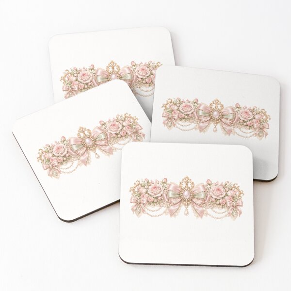 Item preview, Romantic Coquette Bow Garland with Roses and Pearl Swags designed and sold by looplandger.