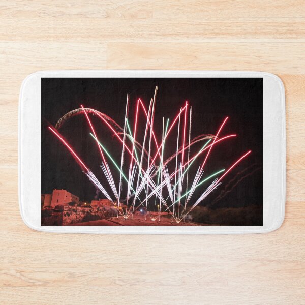 Item preview, Fireworks Burst Over Dark Sky, Long Exposure Celebration Night Display designed and sold by Nmallia.