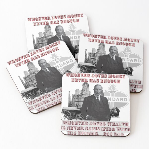Item preview, Rockefeller & wealth biblical design (Ecclesiastes 5:10) designed and sold by stella literarium.