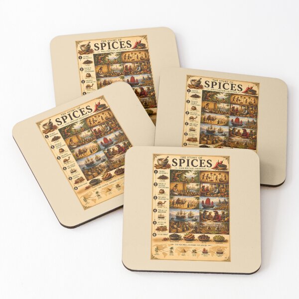 Item preview, The Story of Spices Vintage Poster designed and sold by Easternpantry.