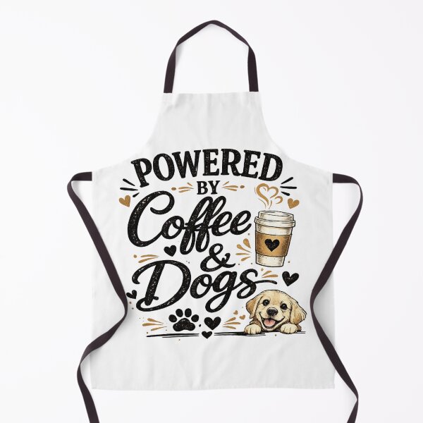 Item preview, Powered by coffee and dogs designed and sold by Side Quest Co..