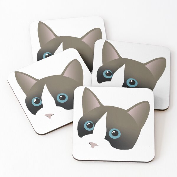 Item preview, The Cat With The Ocean Eyes — Dark Cat Minimalist Art designed and sold by vgaar.