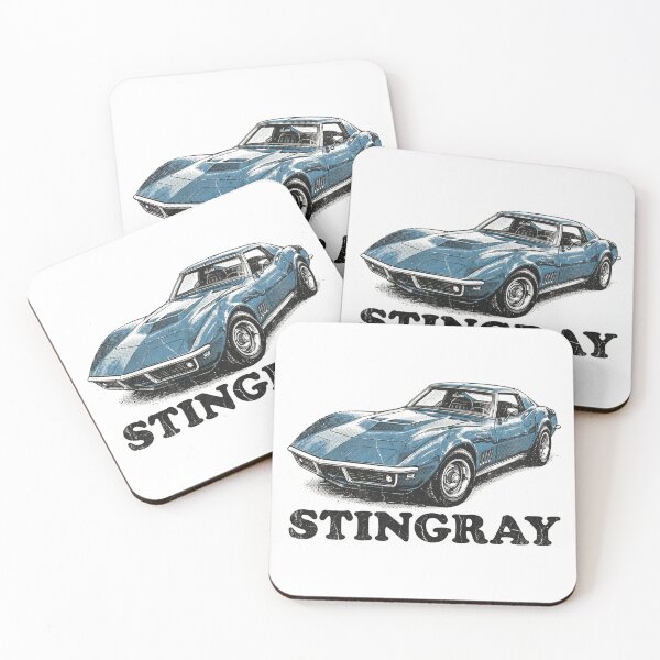 Item preview, C3 Stingray Distressed Vintage Blue Classic Muscle Car designed and sold by Off-Road-Zone.