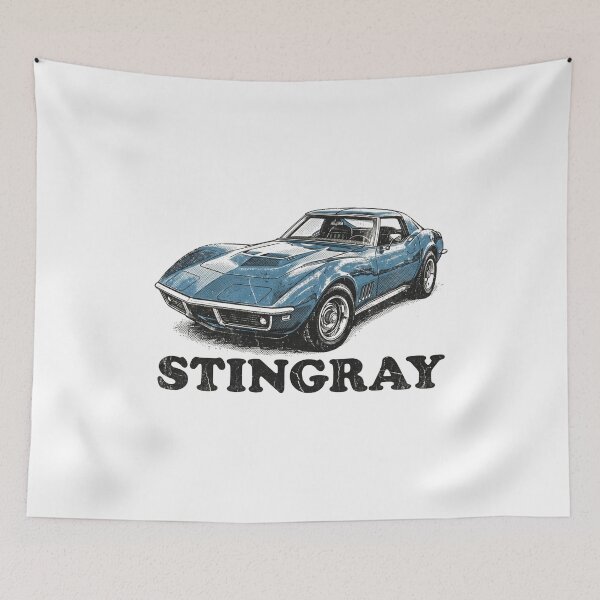 Item preview, C3 Stingray Distressed Vintage Blue Classic Muscle Car designed and sold by Off-Road-Zone.