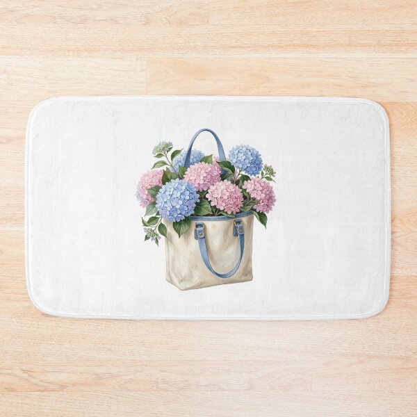 Item preview, Blue and Pink Hydrangea Bouquet Tote Bag Painting designed and sold by SOUFIANE1991.