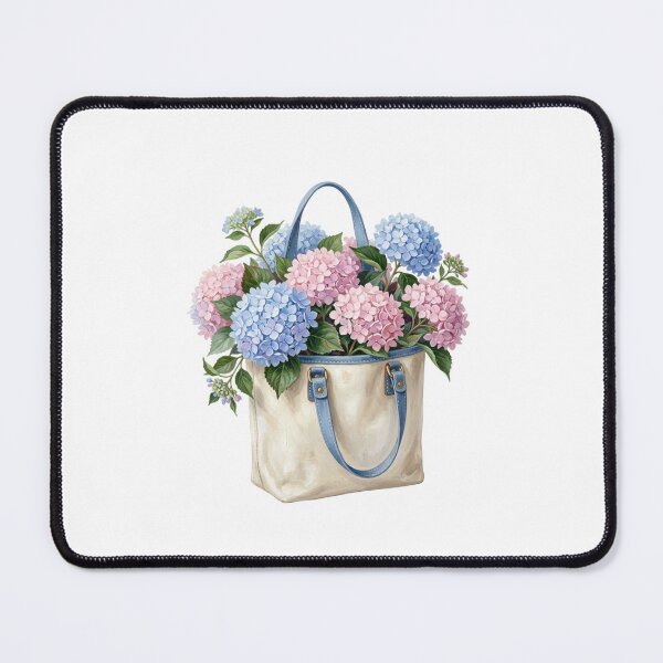 Item preview, Blue and Pink Hydrangea Bouquet Tote Bag Painting designed and sold by SOUFIANE1991.