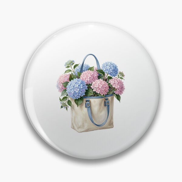 Item preview, Blue and Pink Hydrangea Bouquet Tote Bag Painting designed and sold by SOUFIANE1991.