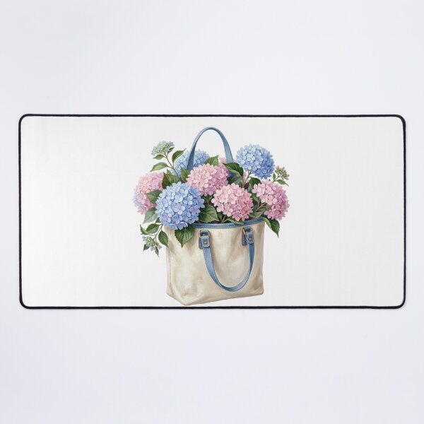 Item preview, Blue and Pink Hydrangea Bouquet Tote Bag Painting designed and sold by SOUFIANE1991.