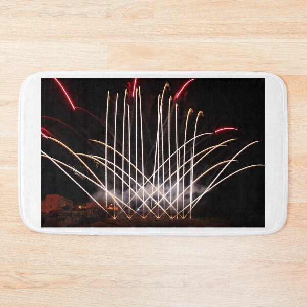 Item preview, Fireworks Burst Over Dark Sky, Long Exposure Celebration Night Display designed and sold by Nmallia.