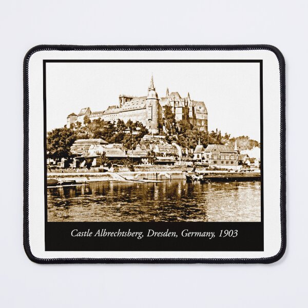 Item preview, Castle, Elbe River, Albrechtsburg, Dresden, Germany, 1903, Vintage Photograph designed and sold by AMacGPhilly.