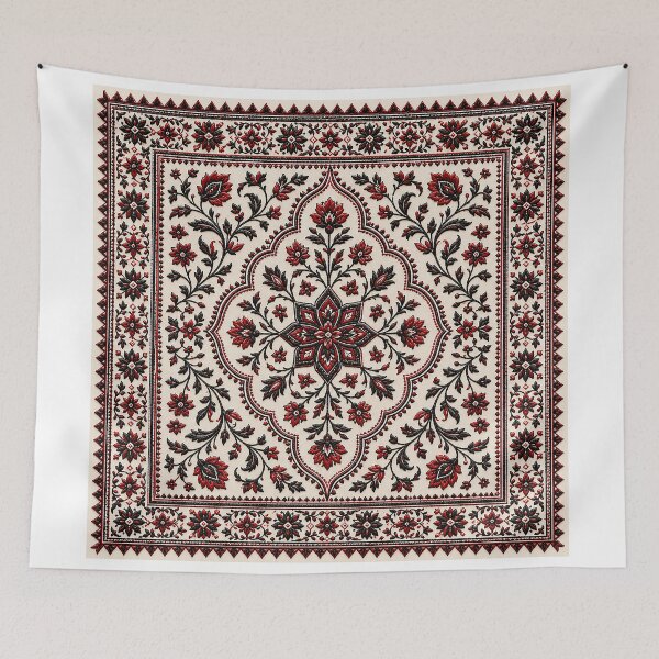Item preview, Symmetrical Floral Tatreez Pattern Palestinian Cross Stitch designed and sold by BrainCurves.