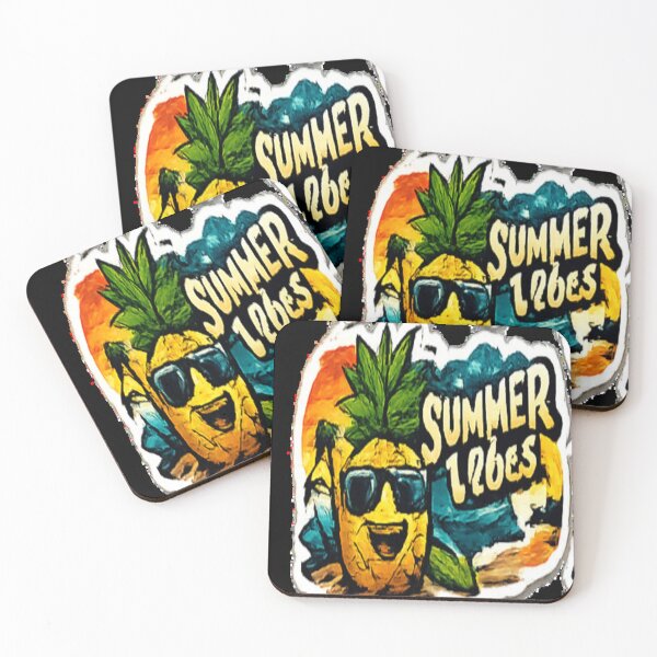 Item preview, ? Summer Vibes Pineapple Sticker | Tropical Beach Vacation Design designed and sold by Your143artist.