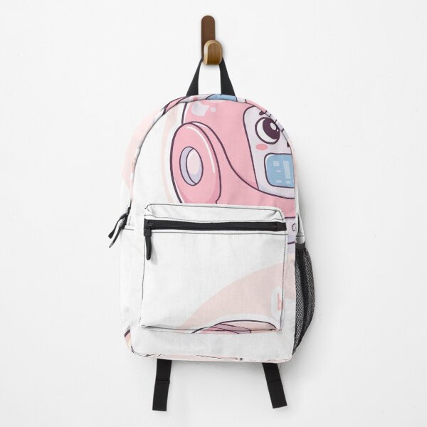 Item preview, Beep! Cute White Cat and Pink Robot Vacuum – Minimal Kawaii Illustration designed and sold by OksArtStudio.