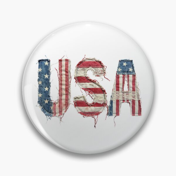 Item preview, Vintage USA Flag Denim Letters designed and sold by Jack W Art.