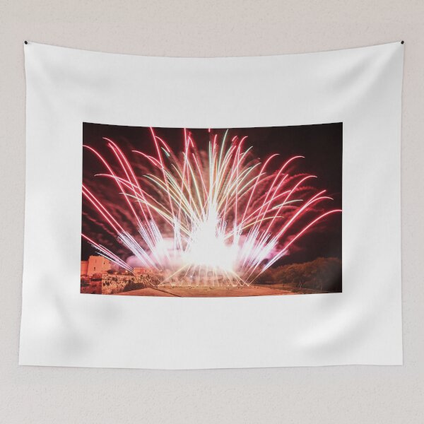 Item preview, Fireworks Burst Over Dark Sky, Long Exposure Celebration Night Display designed and sold by Nmallia.