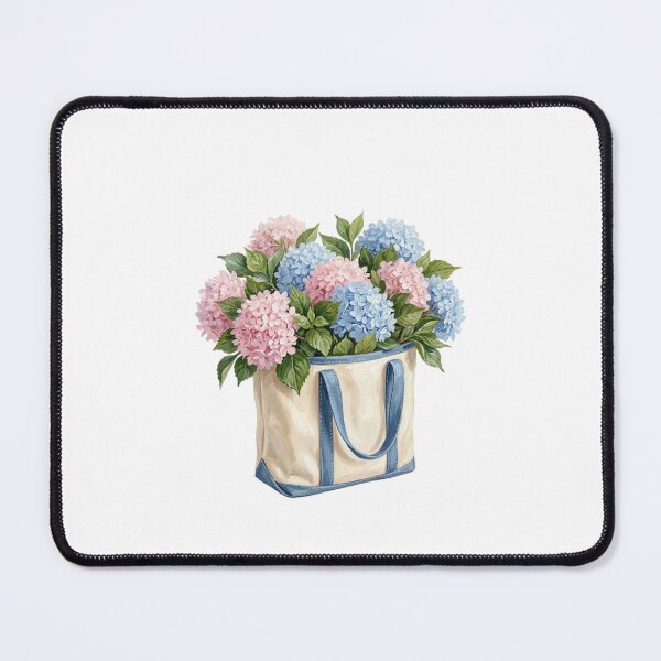 Item preview, Blue and Pink Hydrangea Bouquet Tote Bag Painting designed and sold by SOUFIANE1991.
