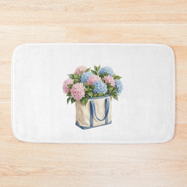 Item preview,  Blue and Pink Hydrangea Bouquet Tote Bag Painting designed and sold by SOUFIANE1991.