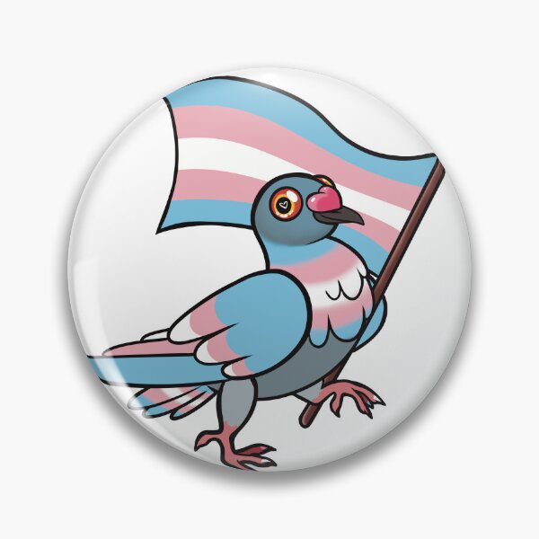 Item preview, Pigeon trans pride designed and sold by LeifrogDesigns.