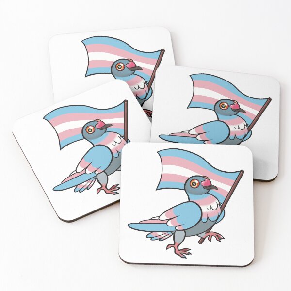 Item preview, Pigeon trans pride designed and sold by LeifrogDesigns.