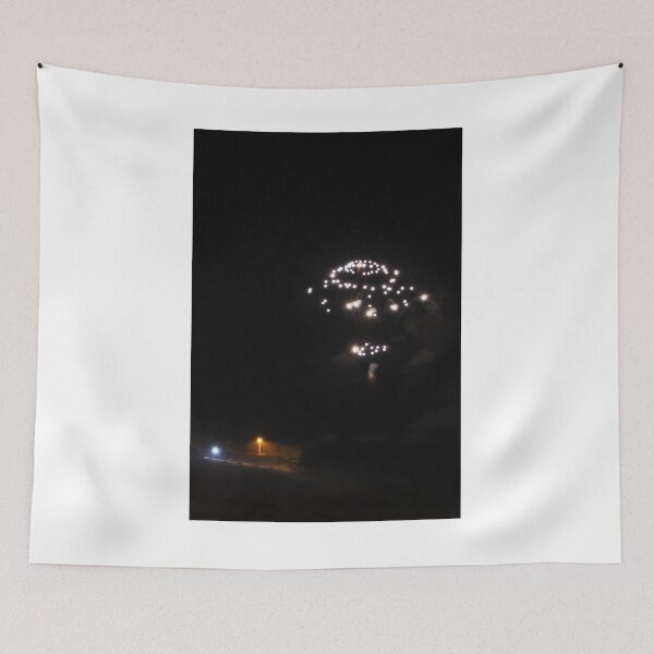 Item preview, Fireworks Burst Over Dark Sky, Long Exposure Celebration Night Display designed and sold by Nmallia.