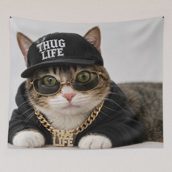 Item preview, Thug Life Cat designed and sold by Kimberly Palmer.