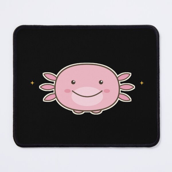 Item preview, Kawaii Pink Axolotl Drinking Strawberry Boba Milk Tea designed and sold by AMS.
