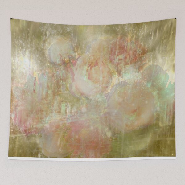Item preview, Iridescent Peonies 2 Flower Artwork, Mystical Plant Art Print designed and sold by susan-meredith.
