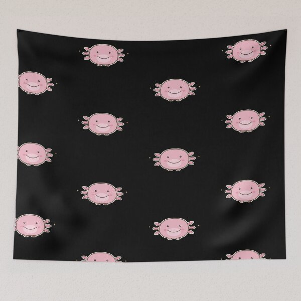 Item preview, Kawaii Pink Axolotl Drinking Strawberry Boba Milk Tea designed and sold by AMS.