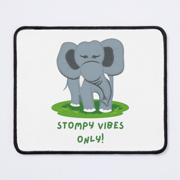 Item preview, Cute Baby Elephant Cartoon – Fun Jungle Positive Vibes Art designed and sold by ROARSOME DESiGNS.