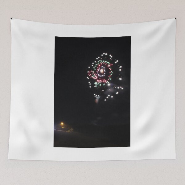 Item preview, Fireworks Burst Over Dark Sky, Long Exposure Celebration Night Display designed and sold by Nmallia.