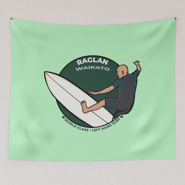 Item preview, Raglan New Zealand World Class Left Hand Surf Retro designed and sold by shopdiego.