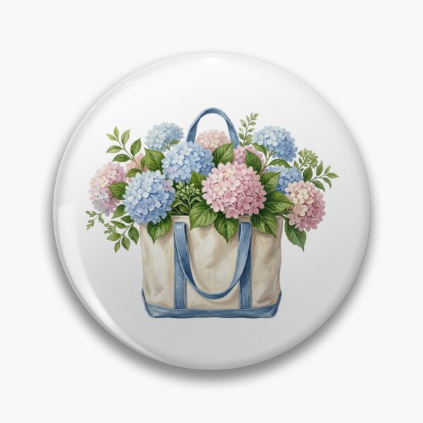 Item preview, Blue and Pink Hydrangea Bouquet Tote Bag Painting designed and sold by SOUFIANE1991.