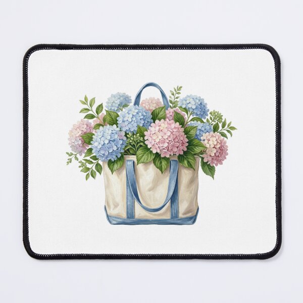 Item preview, Blue and Pink Hydrangea Bouquet Tote Bag Painting designed and sold by SOUFIANE1991.