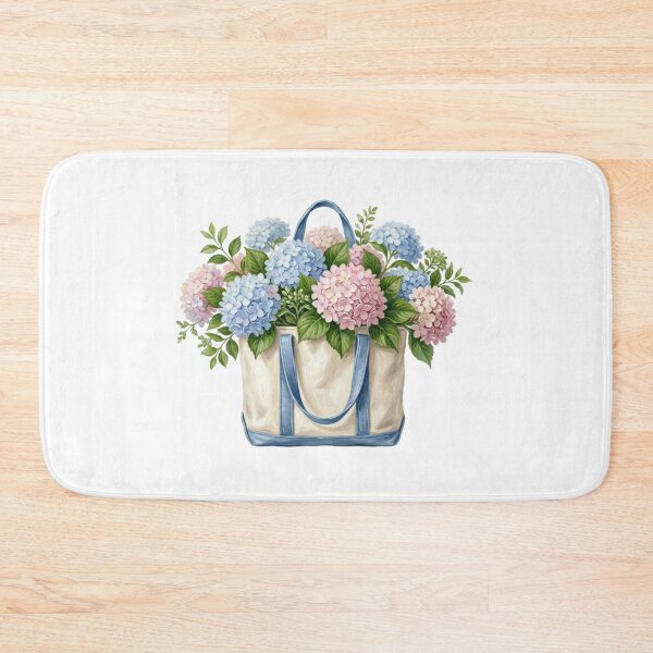 Item preview, Blue and Pink Hydrangea Bouquet Tote Bag Painting designed and sold by SOUFIANE1991.