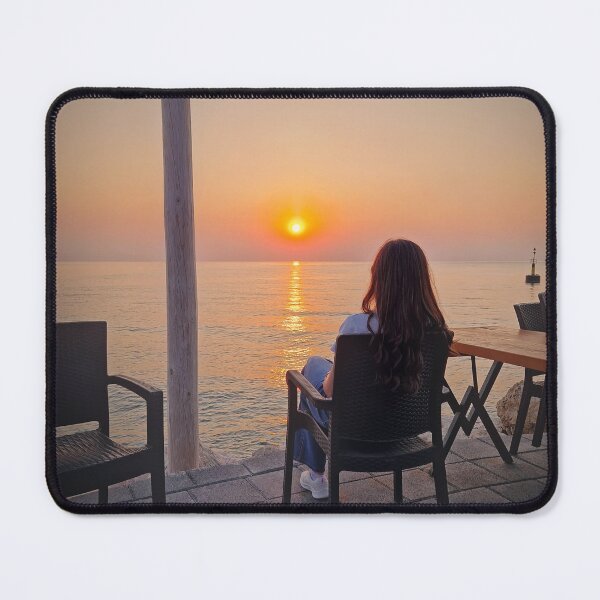 Item preview, woman watching the sea sunrise designed and sold by psychoshadow.