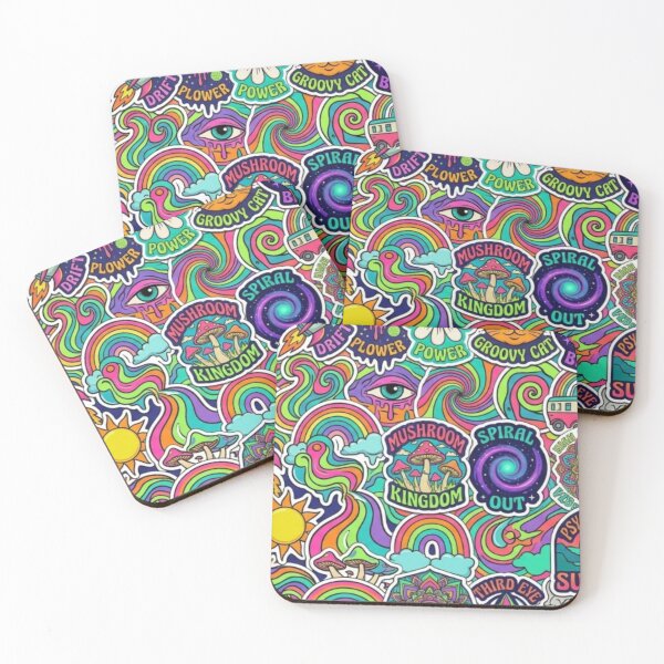 Item preview, Psychedelic Neon Flow Pattern designed and sold by Imaginarium of Chaos falcon88 .